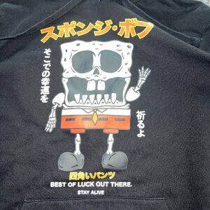 SPONGEBOB SQUARE PANTS FREEZE MAX MESSY & GROSS BOB SKELETON JAPANESE HOODIE